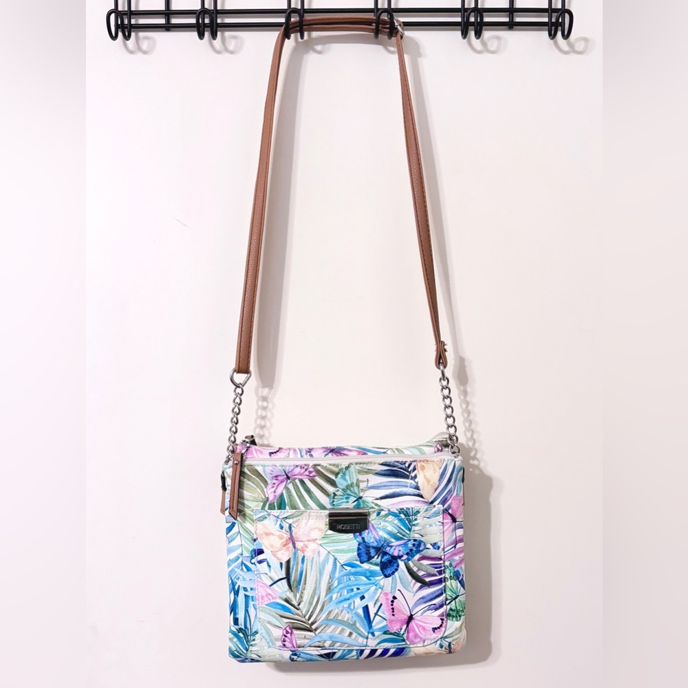 ROSETTI Flying Paradise Foliage & Butterflies Midge Mid Crossbody Bag Purse